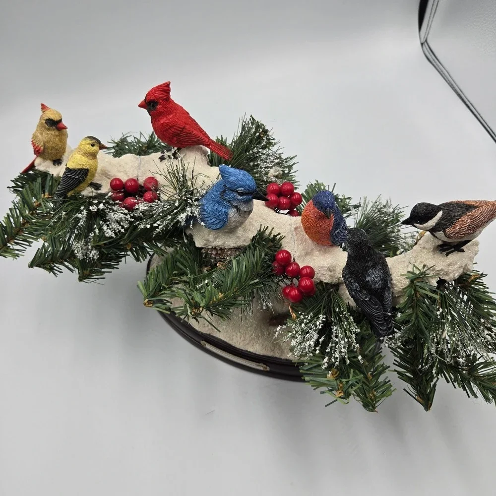 Nature's Harmony Lighted Bird Sculpture Bradford Exchange‎ Songbird Masterpiece